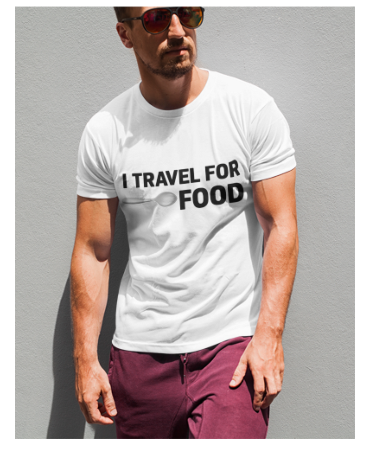 I Travel for Food – Unisex Triblend T-Shirt