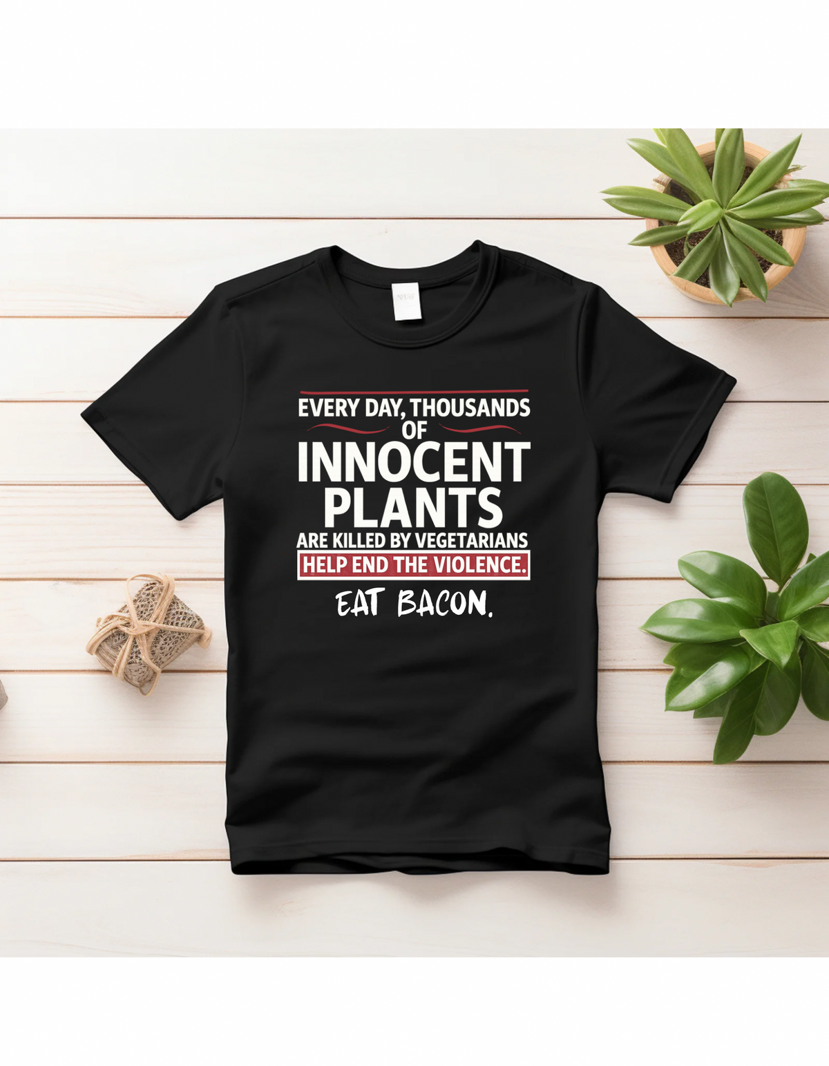 Innocent Plants – Eat Bacon Unisex T-Shirt
