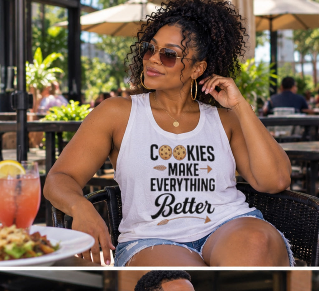 Cookies Make Everything Better – Cute Dessert Unisex Tank Top