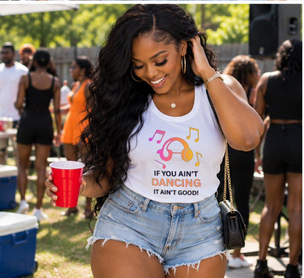 If You Ain’t Dancing, It Ain’t Good! – DJ Headphones Edition Unisex Tank Top