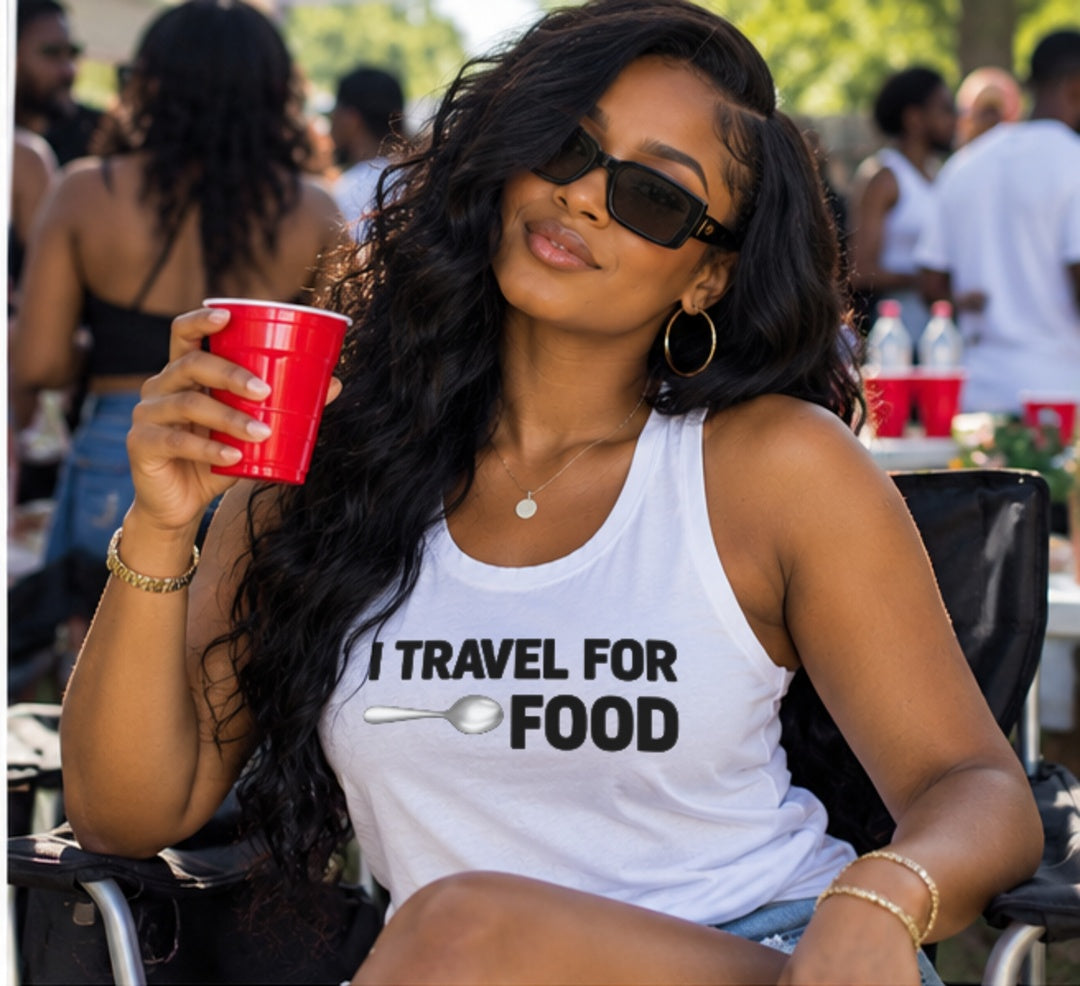I TRAVEL FOR FOOD - Unisex Tank Top